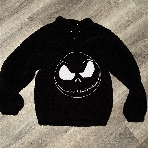 Disney Sweaters - Disney Nightmare Before Christmas Black Sherpa pullover